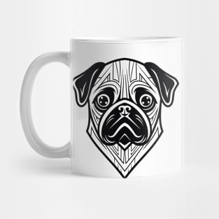 Pug Dog Pet Animal World Furry Friend Vector Graphic Mug